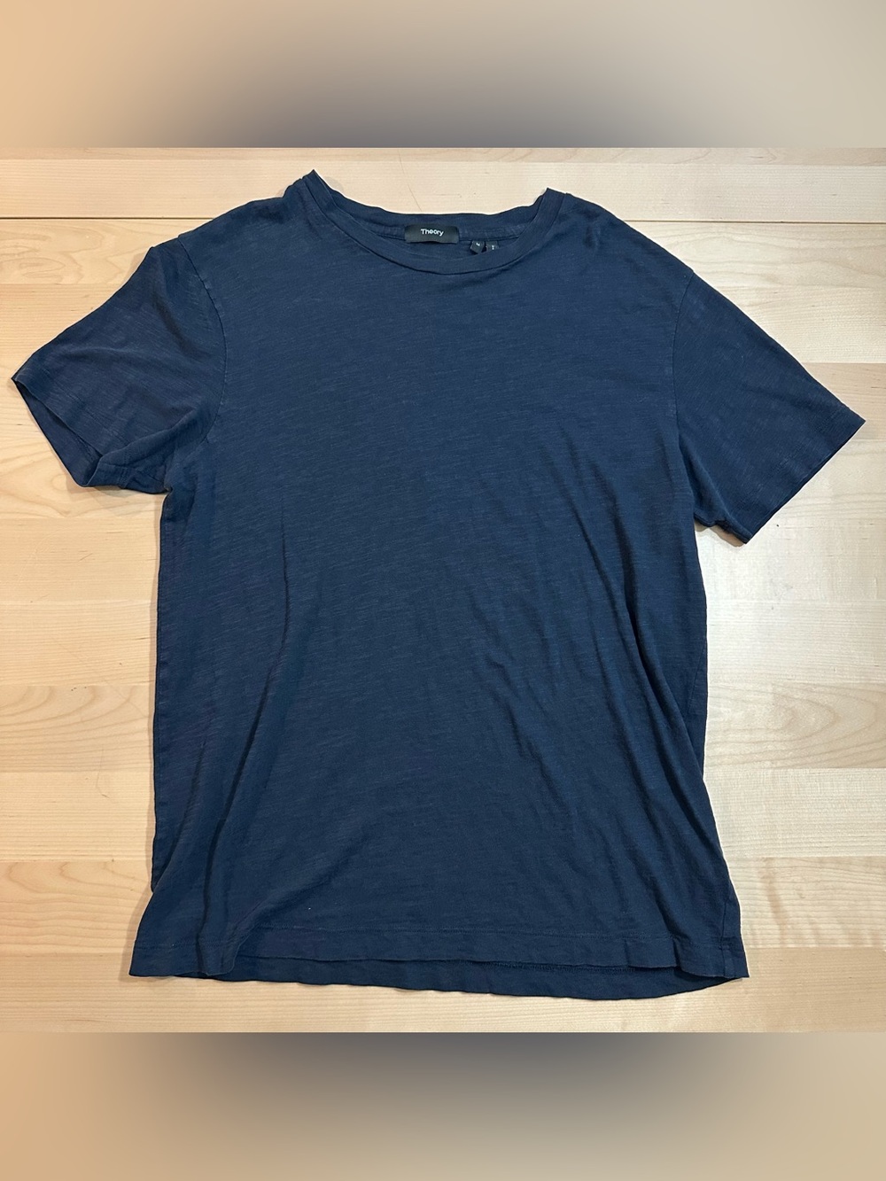 Theory Men’s Dark Navy Short-Sleeve Crewneck Tee Medium